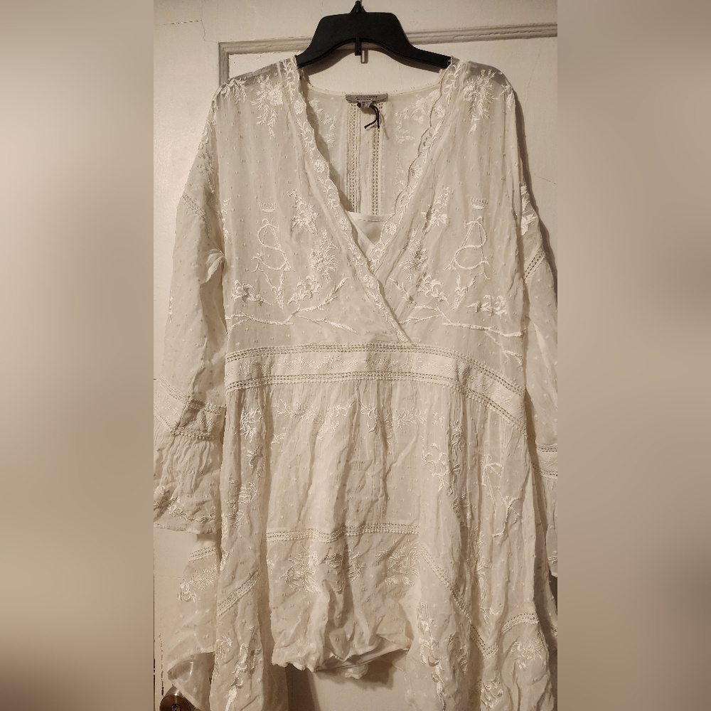 ALLSAINTS   Dawn Embroidered dress Size 8 New